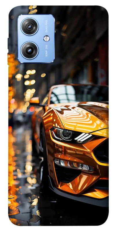 Чохол на Motorola Moto G84 Golden sports car фото 1 з 1