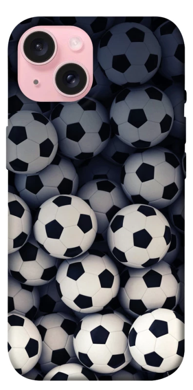Чехол на Apple iPhone 15 (6.1") Футбольные мячи фото 1 из 1