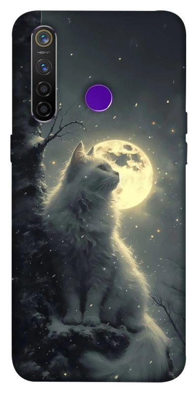 Чохол на Realme 5 Pro Кіт під місяцем фото 1 з 1