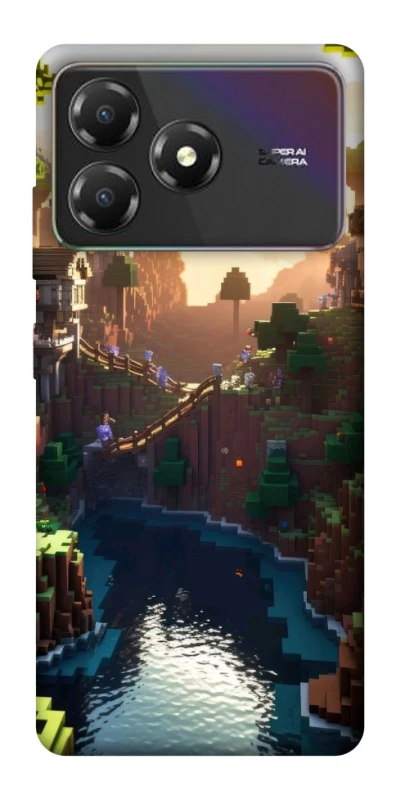 Чехол на ZTE Blade A36 Minecraft sunset фото 1 из 1