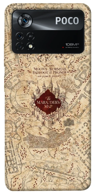 Чохол на Xiaomi Poco X4 Pro 5G Harry Potter Marauder's Map фото 1 з 1