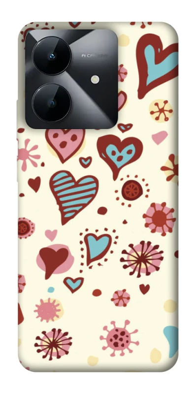 Чохол на Realme Note 60x Pretty hearts фото 1 з 1