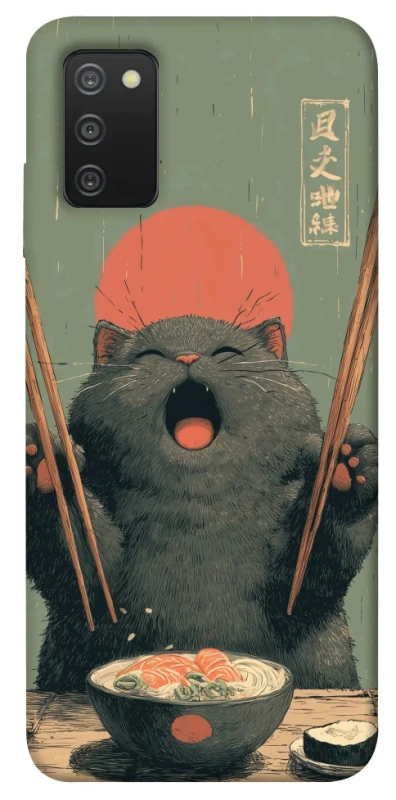 Чехол на Samsung Galaxy A03s Hungry Cat фото 1 из 1