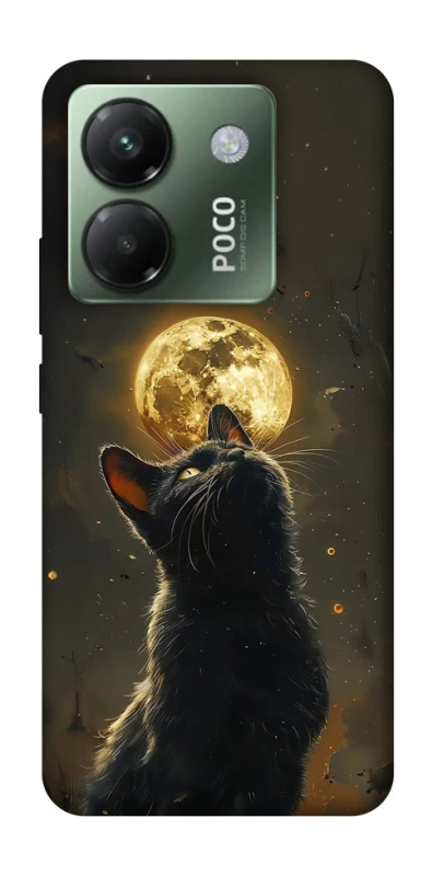 Чохол на Xiaomi Poco M7 pro 5G Кіт під місяцем v2 фото 1 з 1