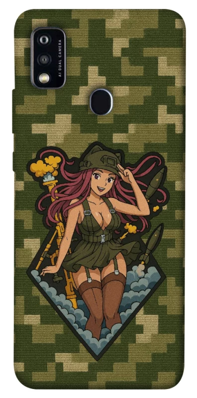 Чохол на ZTE Blade A51 Military Waifu фото 1 з 1