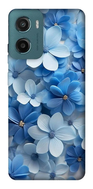 Чохол на Motorola Moto G06 Сині квіти фото 1 з 1