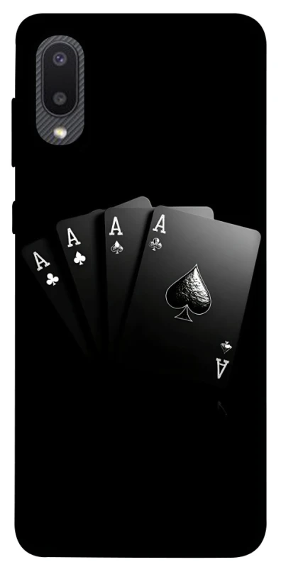 Чохол на Samsung Galaxy A02 Black Cards фото 1 з 1