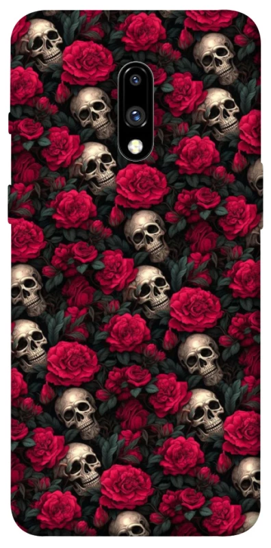 Чехол на OnePlus 7 Черепа и розы фото 1 из 1