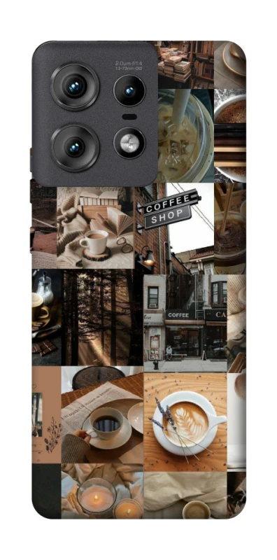 Чохол на Motorola Edge 50 Pro Coffee collage ver.3 фото 1 з 1