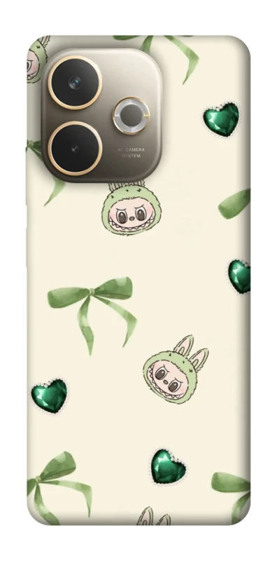 Чохол на Oppo A5 Pro 4G Labubu Green Heart фото 1 з 1