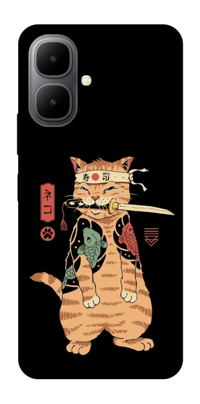 Чехол на Infinix Smart 10 Кот-самурай фото 1 из 1