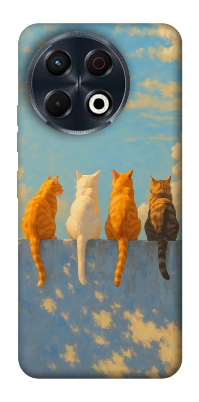 Чохол на TECNO Spark 30 Pro (KL7) cats on wall фото 1 з 1