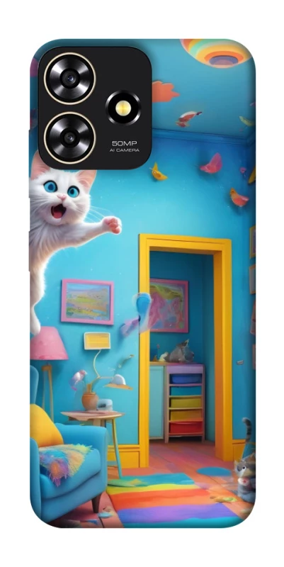 Чохол на ZTE Blade A73 4G crazy cat фото 1 з 1