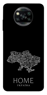 Чохол на Xiaomi Poco X3 NFC / Poco X3 Pro Ukraine black map фото 1 з 1
