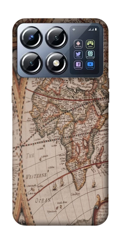 Чехол на Xiaomi POCO X8 Pro Карта путешествий фото 1 из 1
