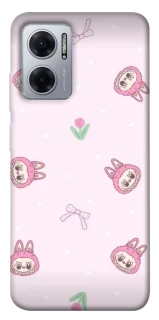 Чохол на Xiaomi Redmi Note 11E Labubu Flower фото 1 Чохол на Xiaomi Redmi Note 11E Labubu Flower фото 1 з 1