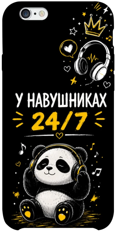 Чехол на Apple iPhone 6/6s plus (5.5") У навушниках 24/7 фото 1 из 1