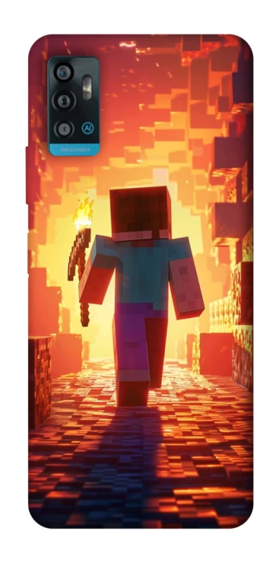 Чохол на ZTE Blade A71 Minecraft adventure фото 1 з 1