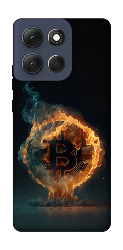 Чехол на Motorola Moto G86 Fire Bitcoin фото 1 из 1