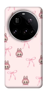 Чехол на Xiaomi 15 Ultra Pink bows and Labubus фото 1 из 1