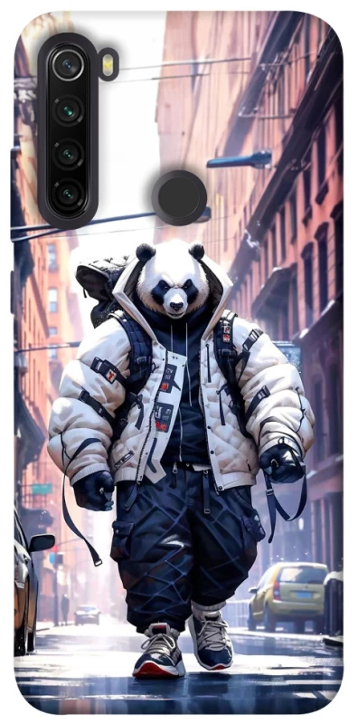 Чехол на Xiaomi Redmi Note 8T Панда курьер фото 1 из 1