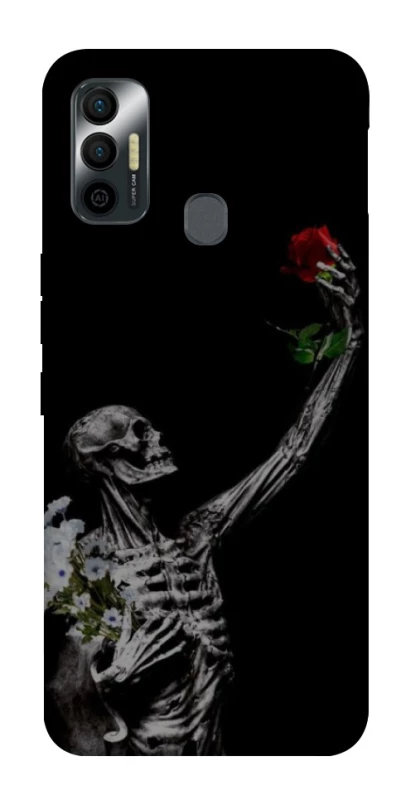 Чехол на TECNO Spark 7 Skeleton vs Rose фото 1 из 1