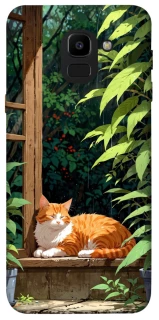 Чехол на Samsung J600F Galaxy J6 (2018) red cat фото 1 из 1