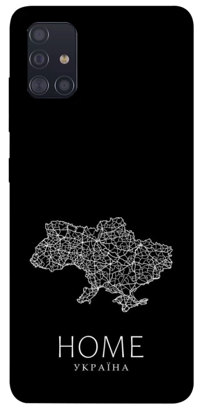 Чохол на Samsung Galaxy A51 Ukraine black map фото 1 з 1