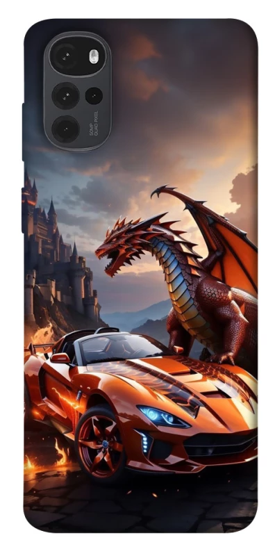 Чехол на Motorola Moto G22 Сar and dragon фото 1 из 1