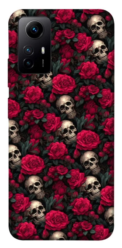 Чохол на Xiaomi Redmi Note 12S Черепа та рози фото 1 з 1