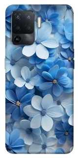 Чехол на Oppo Reno 5 Lite Синие цветы фото 1 из 1