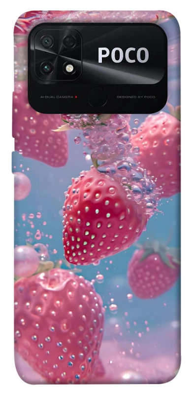 Чохол на Xiaomi Poco C40 Полуниця в воді фото 1 з 1