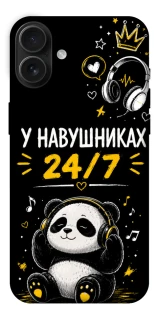Чехол на Apple iPhone 16 Plus У навушниках 24/7 фото 1 из 1