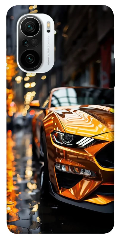 Чохол на Xiaomi Redmi K40 / K40 Pro / K40 Pro+ / Poco F3 Golden sports car фото 1 з 1