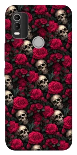 Чехол на Nokia C21 Plus Черепа и розы фото 1 из 1