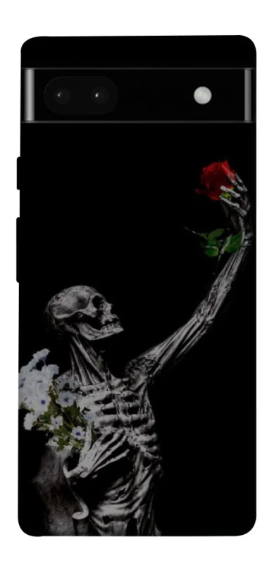 Чехол на Google Pixel 6a Skeleton vs Rose фото 1 из 1