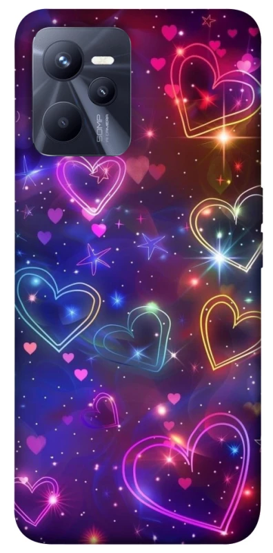 Чохол на Realme C35 Drawn hearts фото 1 з 1