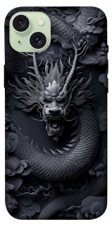 Чехол на Apple iPhone 15 Plus (6.7") black dragon фото 1 из 1
