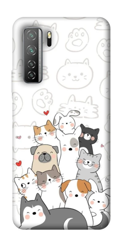 Чехол на Huawei Nova 7 SE Funny Pets фото 1 из 1