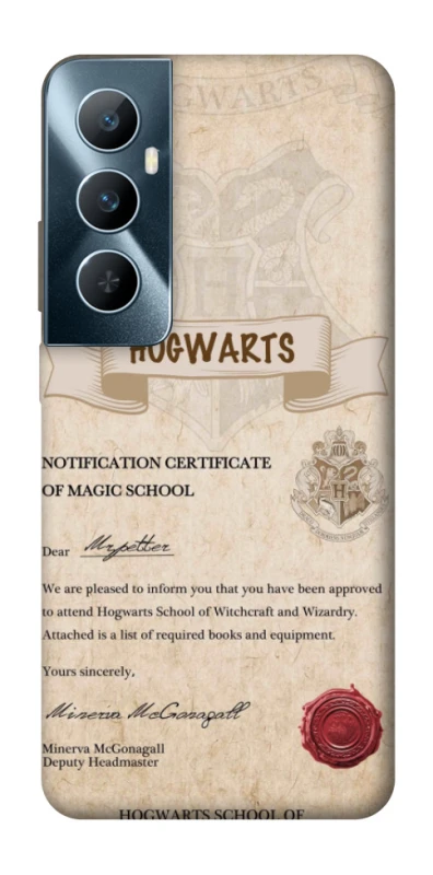 Чехол на Realme C65 4G The Hogwarts acceptance letter фото 1 из 1