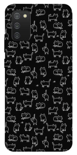 Чохол на Samsung Galaxy A02s Black Cats фото 1 Чохол на Samsung Galaxy A02s Black Cats фото 1 з 1