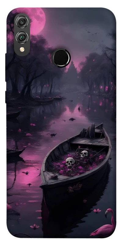 Чохол на Huawei Honor 8X Boat and flamingo фото 1 з 1