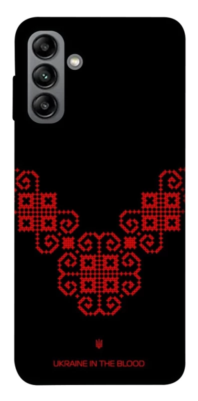 Чохол на Samsung Galaxy A04s Чорно-червона вишиванка фото 1 з 1