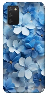 Чехол на Samsung Galaxy A03s Синие цветы фото 1 из 1