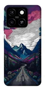 Чехол на ZTE Blade A55 4G Нарисованные горы фото 1 из 1