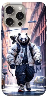 Чехол на Apple iPhone 15 Pro Max (6.7") Панда курьер фото 1 из 1