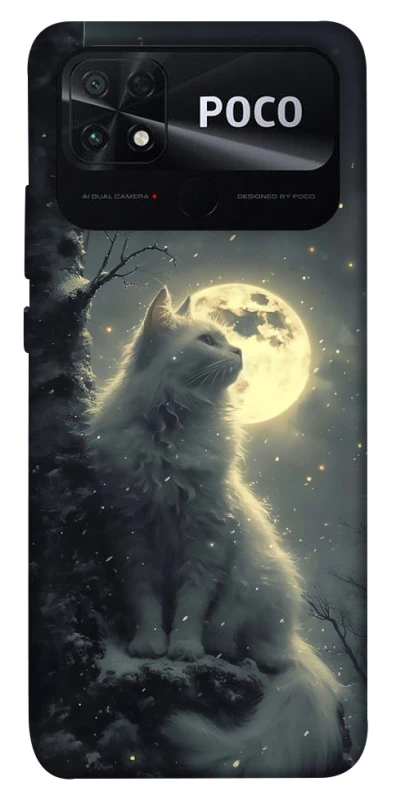 Чохол на Xiaomi Poco C40 Кіт під місяцем фото 1 з 1