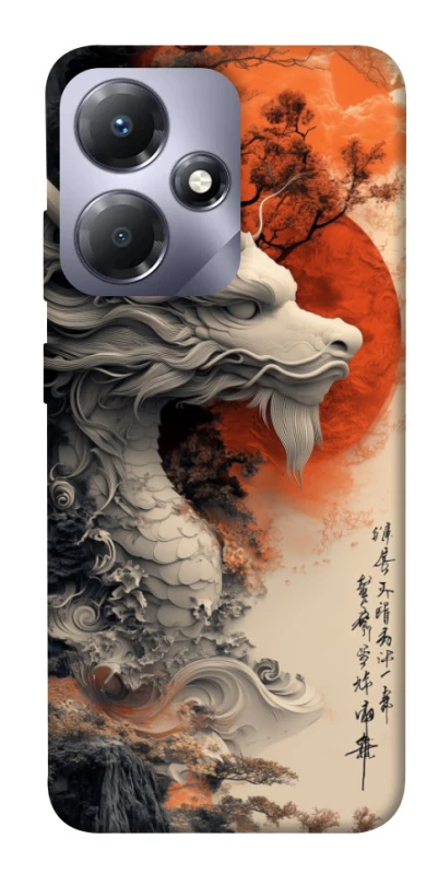 Чохол на Infinix Hot 30i white dragon фото 1 з 1