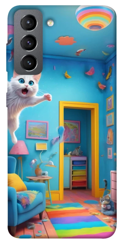 Чохол на Samsung Galaxy S21 FE crazy cat фото 1 з 1