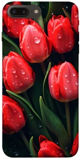 Чохол на Apple iPhone 7 plus / 8 plus Червоні тюльпани фото 1 з 1